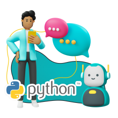 Умный чат-бот на Python - КИБЕРшкола программирования для детей, компьютерные курсы для школьников, начинающих и подростков - KIBERone г. Уфа